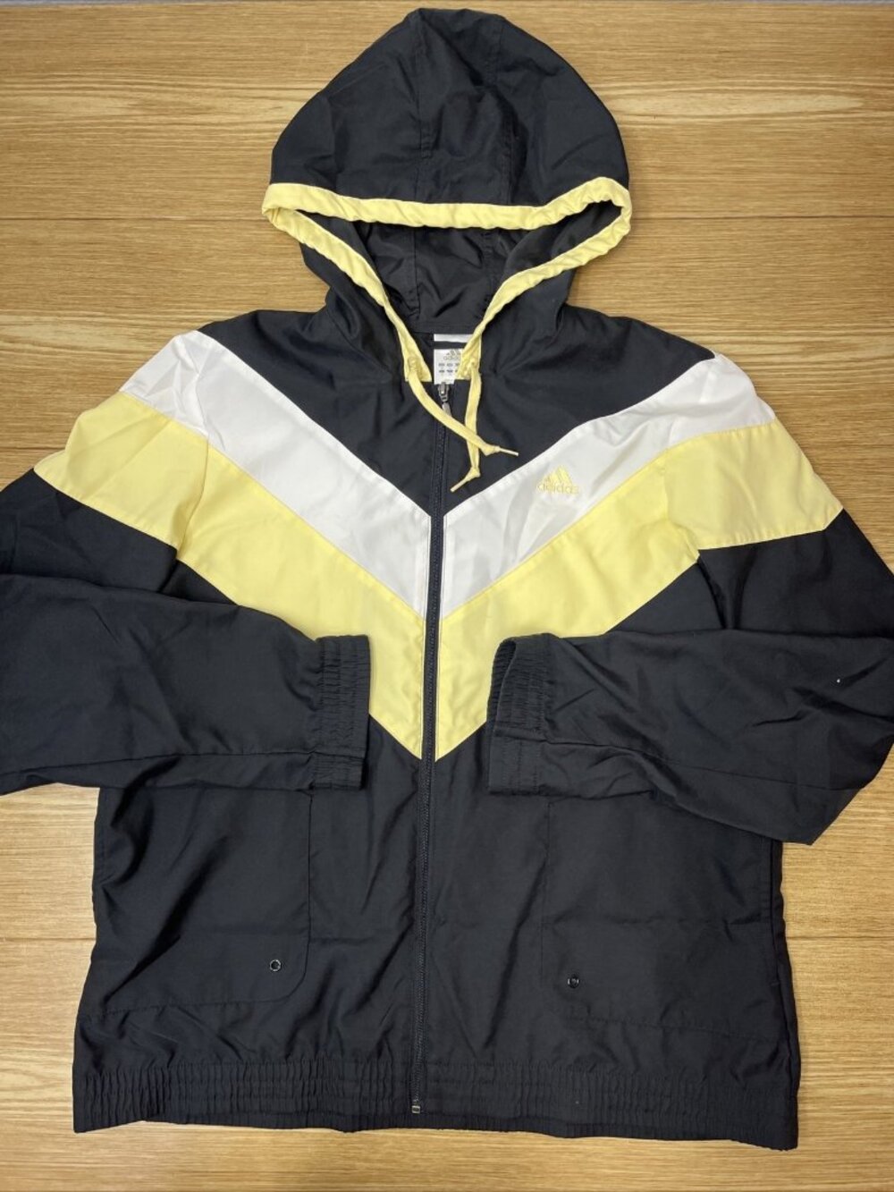 Adidas Track Jacket Men Lightweigh Full Zip Activewear Hooded Windbreaker Size L